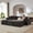 Black, variant on Modern Chenille cloud sofa, freely combinable, comfortable to sit on, suitable for modern living room furniture in homes, apartments, and offices