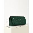 thumbnail image 6 of RUMANLAND Women's Emerald Green Rhinestone Pleated Evening Clutch Purse Elegant Formal Handbag for Wedding Party Prom, 6 of 7