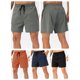 thumbnail image 3 of Pantalones cortos deportivos para hombre con forro y bolsillos laterales para correr Abanopi Negro/M, 3 of 7