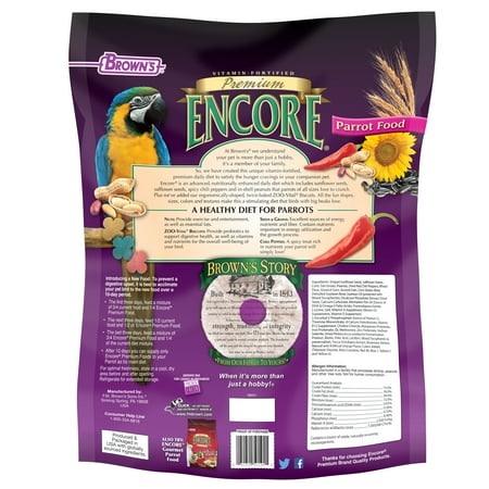 Encore Premium Parrot Food, 8 lb.