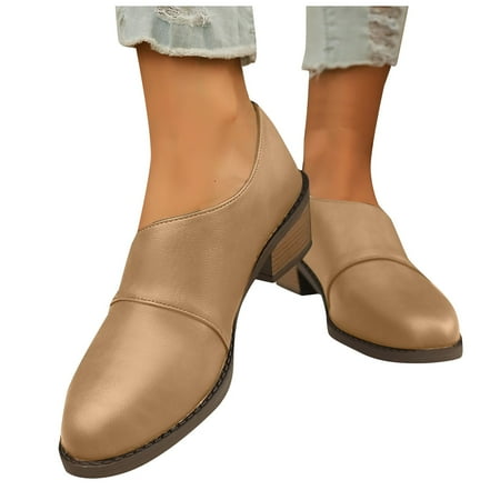 Mepaouo Low Kitten Heels for Women Slingback Strap Pointed Toe Wedding Casual Dress Heels Shoes