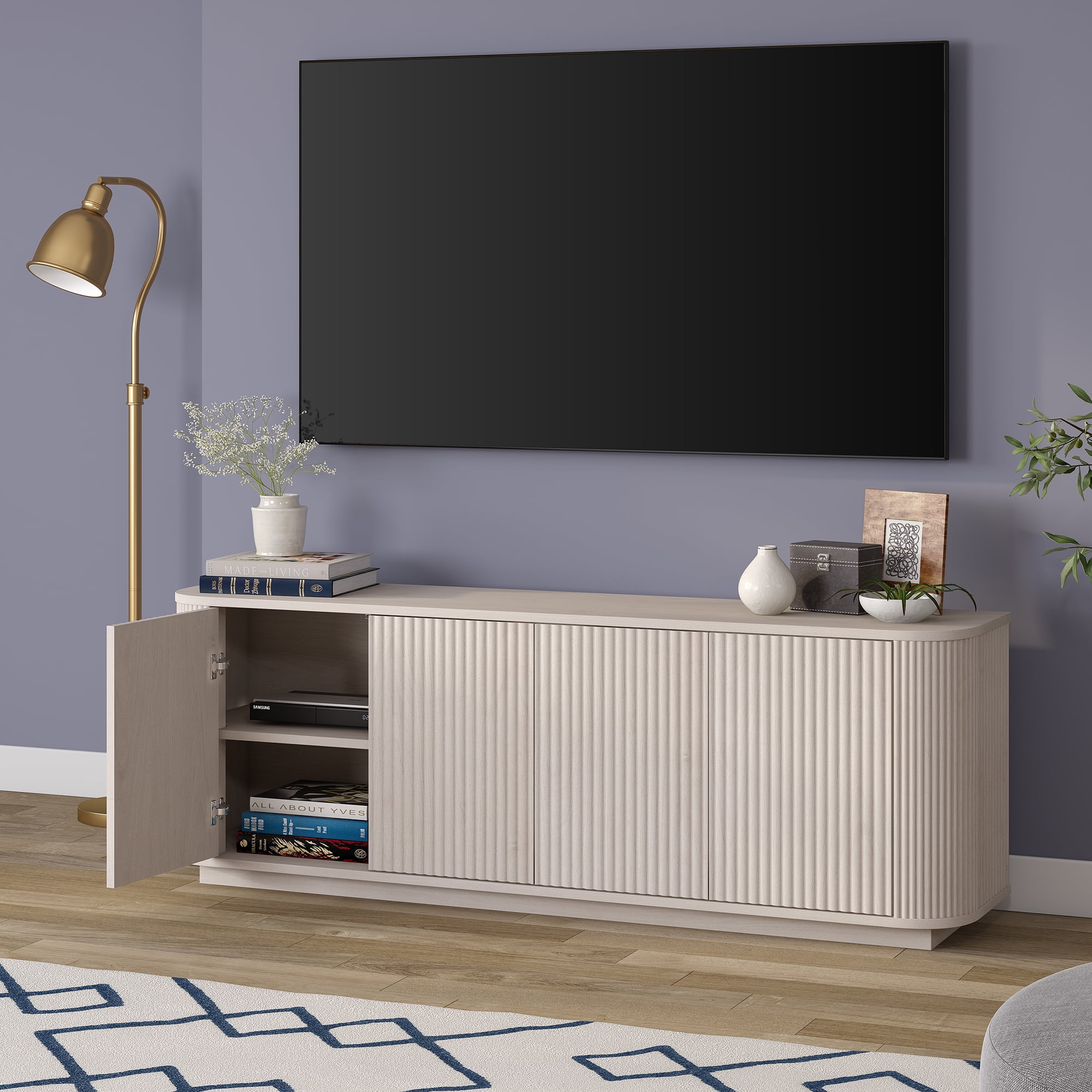 Evelyn&Zoe Canton Transitional TV Stand For TVs up to 75