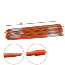 Driveway Markers Snow Stakes 48 Inches Long 5/16-Inch Dia Orange Reflective Markers Pack of 50