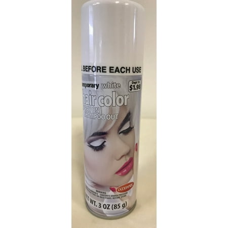 Goodmark Halloween Temporary Hair Color Spray White Walmart Com