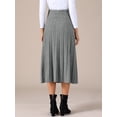 thumbnail image 4 of DARING DIVA Women's Sweater Pleated A Line Knit Midi Skirt Large Grey, 4 of 6