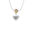 thumbnail image 2 of Delight Jewelry Silvertone Little Sister Heart Mia Monkey Charm Necklace, 2 of 4