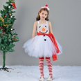 thumbnail image 5 of Vestido de tutú navideño para niños, disfraz de alce y muñeco de nieve para niña, vestidos de fiesta de año nuevo familiar, vestidos de princesa, conjunto de ropa para niños, 5 of 5