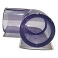 Clear PVC Pipe Fitting (bluish tint) 90 Degree Elbow, Schedule 40/80