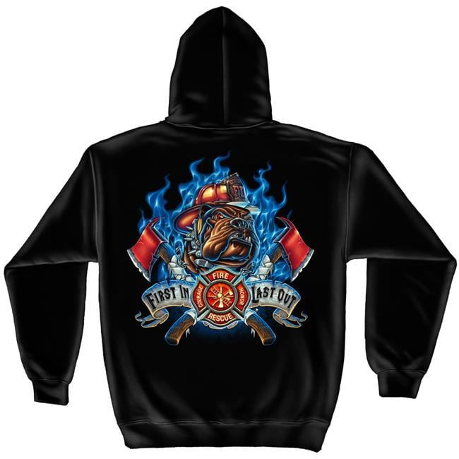 Firefighter Hooded Sweatshirt, 100% Cotton Casual Mens Shirts, Show ...