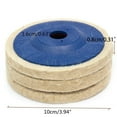 thumbnail image 3 of Eigraketly 3 uds 4 pulgadas 100mm rueda de pulido de lana almohadillas de pulido rueda de amoladora angular disco de pulido de fieltro para Herramientas eléctricas, 3 of 6