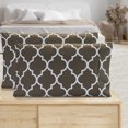 thumbnail image 1 of Mocassi Pattern Printed Pillowcases 2-Piece Set Egyptian Quality 1500 Thread Count Timeless Classic Designs Soft and Smooth Weave, Wrinkle Resistant, Quatrefoil King Pillowcase, Gray, 1 of 5