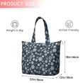 thumbnail image 4 of Dark Blue Christmas Snowflake Pattern Travel Tote Bags for Women Carry On,Large Weekender Bags for Women Travel,Multi Functional Duffle Bag for Work,Shopping,Sports, 4 of 5
