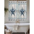 thumbnail image 4 of Texas Star Blue Living Room Curtains 2 Panel, Farmhouse Country Branches Wooden Grain Cafe Window Treatment, Extra Long Farmhouse Bedroom Bathroom Kitchen Curtains Drapes 104"x72", 4 of 6