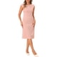 thumbnail image 2 of Vestido elegante de mujer Inspire Chic con mangas cortas, cinturón, ideal para el trabajo, vestido tipo sheath en color rosa, talla XL, 2 of 6
