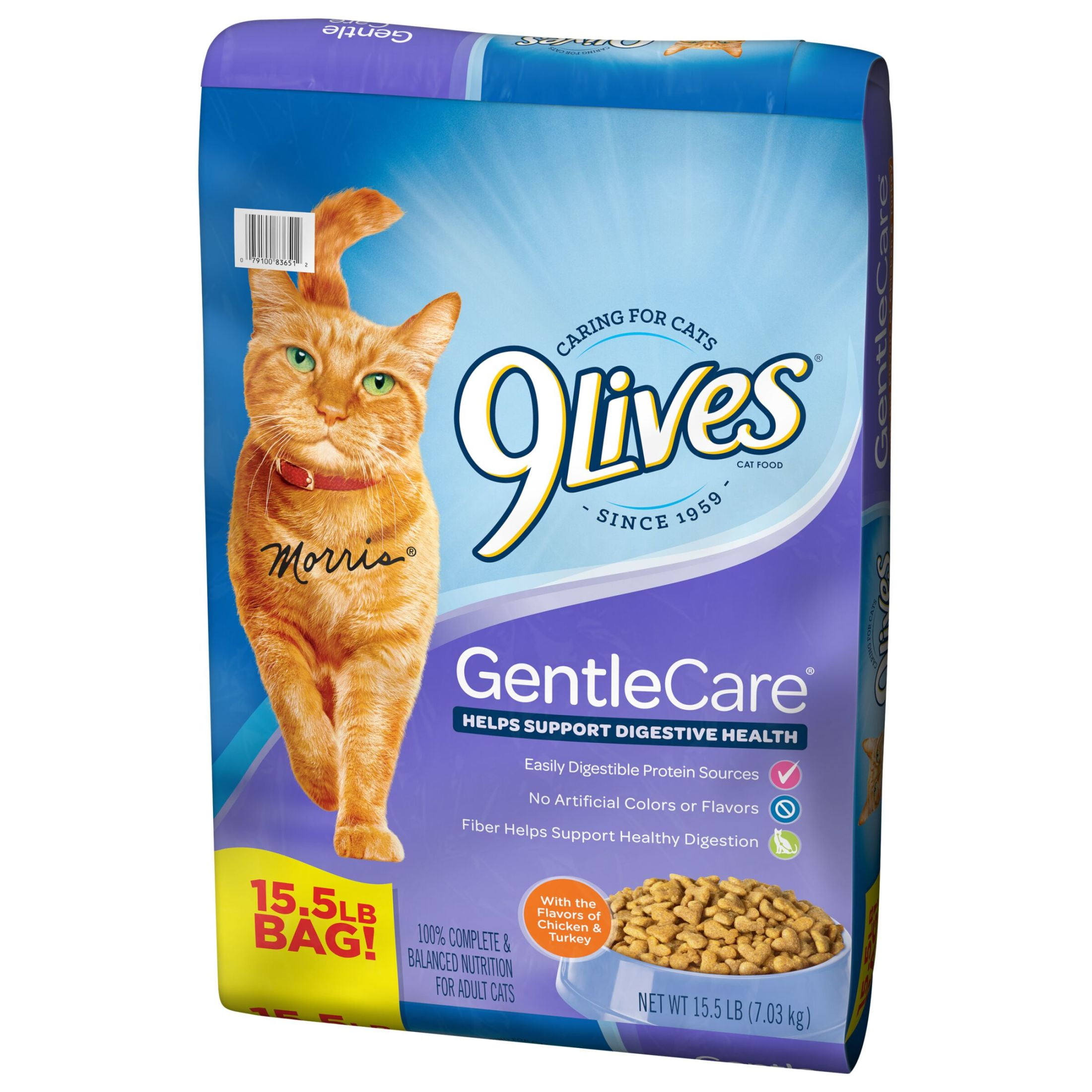 9Lives Gentle Care Dry Cat Food, 15.5 lb. Bag