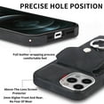 thumbnail image 3 of TECH CIRCLE Case for iPhone 12 Pro, [Built-in 2 Micro-SIM Card Slots] Slim Soft Shockproof Protective Cover with Ring Holder Stand + Card Holder Pocket + Eject Pin Holder - Black, 3 of 8
