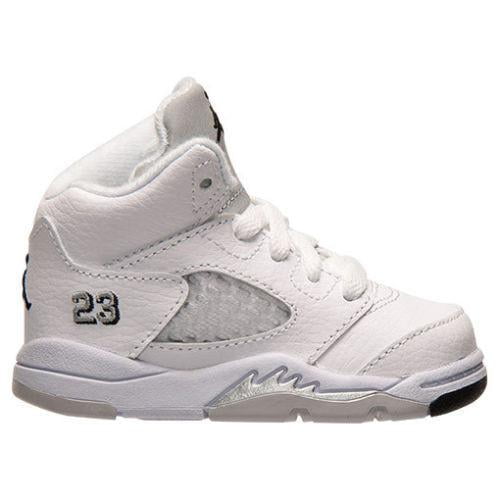 air jordan 5 white metallic silver