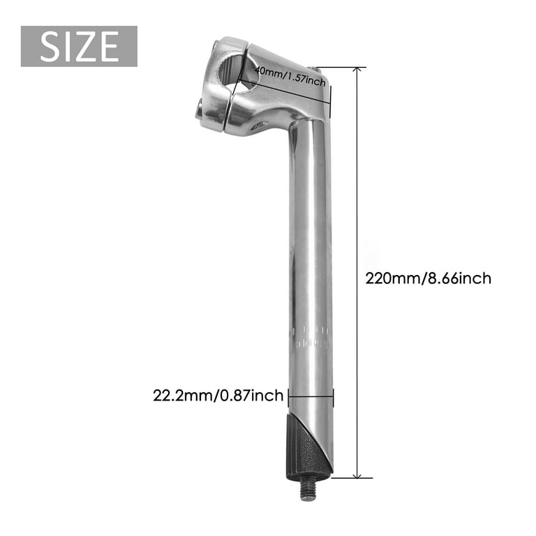 22.2MM Bike Quill Stem, BMX Stem Handlebar Riser Parts Road Stand
