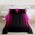 thumbnail image 2 of Feelyou Stripes Abstract Queen Comforter Set, Pink Fashion Lines Bedding Set, 3pcs, 2 of 8