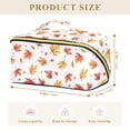 thumbnail image 4 of FORMRS Makeup Bag Travel Cosmetic Organizer for Women Fold Flat Zipper Pouch with Handle, Watercolor Autumn Leaves, 4 of 8