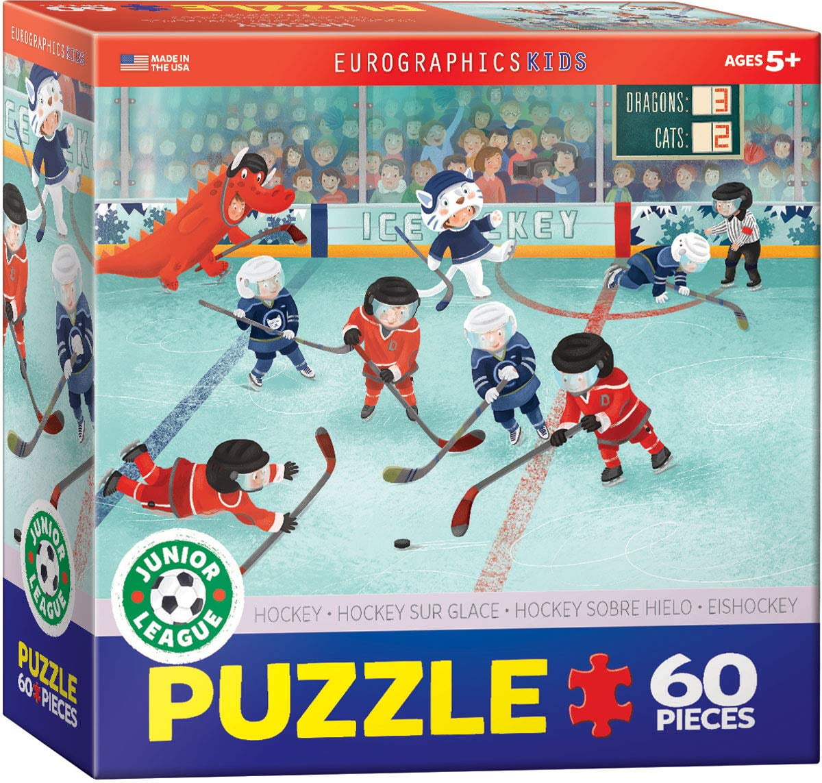 Hockey Junior League Puzzle (60Piece), Kids Puzzle By EuroGraphics