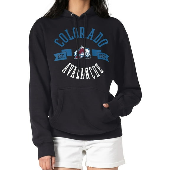Women's G-III 4Her by Carl Banks Black Colorado Avalanche City Graphic Fleece Pullover Hoodie