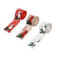 thumbnail image 1 of Cinta Navideña Con Copo De Nieve Y Patrón De Coche Vintage Hermosa Cinta Impresa Decoración Artesanal Para Embalaje Ventana Caja De Regalo 3 Uds Speravity HA021126-00, 1 of 7