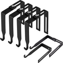 LAMIRO 4 Pcs Adjustable Cubicle Hanger Universal Partition Metal Cubicle Hooks Door Hanger,Adjusted to Fit Panels with 1 3/8 Inch to 3 1/2 Inch Thickness for Office Whiteboard (Black)