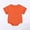 Orange, variant on Generic Unisex Baby Boy Girl Short Sleeve T-Shirt Romper Bodysuit Oversized Bubble Romper One Piece Clothes for 3-24 Months