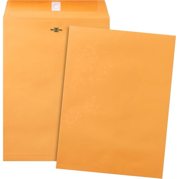 Clasp Envelopes 10x13, 15 Pack Clasp and Gummed Closures for Storing or Mailing, Brown Kraft Manilla Envelopes with Clasp Closure and Gummed Seal for Business, Legal, Office, Home and School