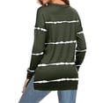 thumbnail image 4 of Tops de moda para mujer, camisetas holgadas con efecto tie-dye, camisetas tipo túnica estampadas de manga larga, 4 of 6