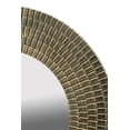 thumbnail image 3 of Wall Mirror D29.5" Round Gold And Black Wooden Accent Mirror With Woven Texture,Decorative Wall Mirror, 3 of 10