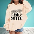 thumbnail image 2 of CONFREE Hoodies for Teen Girls Long Sleeve Hooded Sweatshirt for Girls Trendy Big Sister Letter Prints Fashion Preppy Pullover Tops With Pocket, 2 of 4