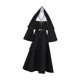 thumbnail image 5 of Disfraz de monja, ropa religiosa con cinturón, suministros para fiestas de Halloween, ropa de sacerdote M, 5 of 9