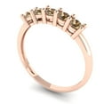 thumbnail image 2 of 0.4 ct Brilliant Round Cut Simulated Champagne 18K Rose Gold Stackable Band SZ 4, 2 of 6