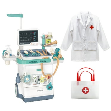 Eohemeral Doctor Play Set,28PCS Pretend Play Doctor Kit for Kids,Pretend Medical Station Set Toy with Sound and Light Functions for Toddlers 3-5