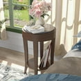 thumbnail image 6 of FOROUTIA 2PCS Brown Round End Table 2-Tier Wood Accent Side, 6 of 7