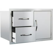 Summerset 33-Inch Stainless Steel Masonry Access Door & Double Drawer Combo