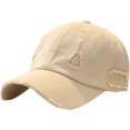 thumbnail image 1 of LinYooLi Retro Baseball Cap for Women Men Fashion Cuff Solid Soft Adjustable Hip-pop Hat for Ourdoor Travel Dance, 1 of 7