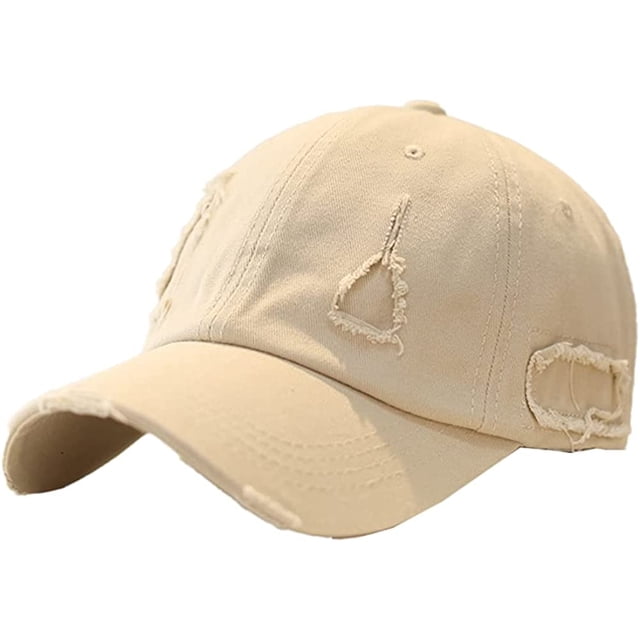 LinYooLi Retro Baseball Cap for Women Men Fashion Cuff Solid Soft Adjustable Hip-pop Hat for Ourdoor Travel Dance