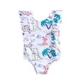 thumbnail image 1 of Girl Swimsuits One Piece Swimwear Quick Dry Ruffle Kids Bathing Suits Girls 12-18 Months, 1 of 6