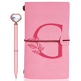 thumbnail image 1 of Journal JEWPHX de piel rosa, 7.9 x 4.7 pulgadas con bolígrafo en forma de corazón, 1 of 7