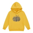 thumbnail image 5 of YunPes Girls Oversized Hoodie Leopard Pumpkin Graphic Sweatshirt Teen Kids Trendy Casual Pullover Top Halloween Party & Spring Fall Daily Wear, 5 of 6