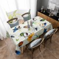 thumbnail image 4 of Spring Butterfly Dragonfly Rectangle Tablecloth, Beige Botanical Floral Rustic Waterproof & StainResistant Tablecloth, Washable Oil-proof Table Cover for Dining/Party/Wedding/Camping/Buffet 52x70 In, 4 of 9