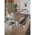 thumbnail image 6 of Oregon Industrial-Farmhouse Stackable Dining Chair in Vintage White and Espresso by LumiSource - Set of 2, 6 of 13