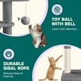 thumbnail image 5 of Einfach Small Cat Tree 29.5" Tower Condo with Sisal Scratcing Post Hammock Top Perch for Indoor Cats, Grey, 5 of 8
