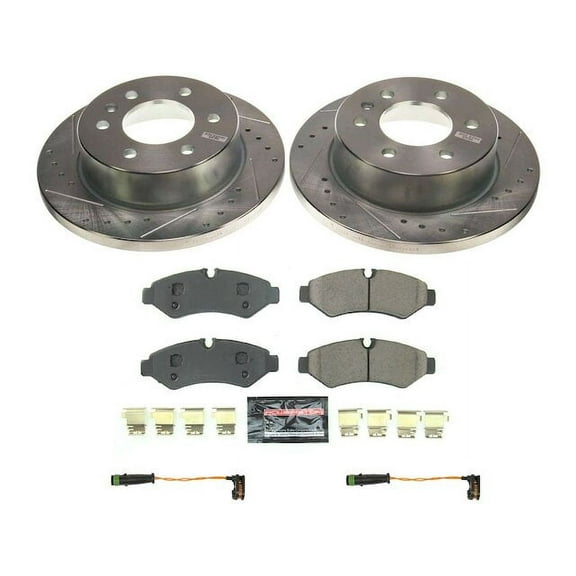 Rear Brake Pad and Rotor Kit - Compatible with 2019 - 2021 Freightliner Sprinter 2500 2020