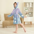 thumbnail image 4 of FORMRS Niños Bathrobe Unisex Hooded Robe Soft Plush Pajamas Sleepwear, Size 7-9T, Purple Night Deer, 4 of 7