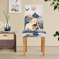 thumbnail image 4 of Yayeee 4 Pack Dining Chair Covers Stretch Parson Chairs Slipcovers Seat Protector, Art Mountains, 4 of 6
