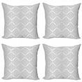 thumbnail image 1 of Ambesonne Damask Throw Pillow Cover 4 Pack, Vintage Damask Swirls, 20", Grey White, 1 of 2